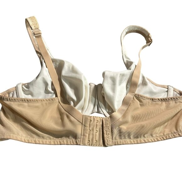 Lane Bryant Cacique Lightly Lined Underwire Bra Tan Lace Size 40C Modern Lace - Picture 5 of 6